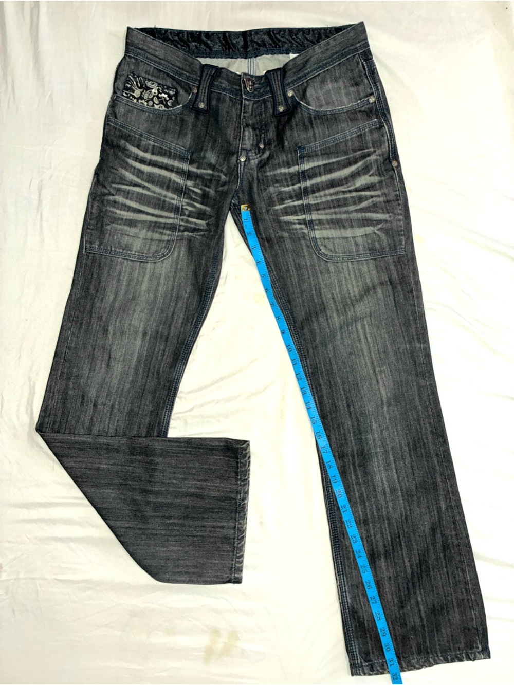 Black Label Slim Blue Straight Jeans